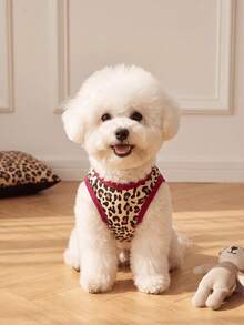 LUCKIE LABO 2pcs/Set Leopard Print Elegant Bowknot Fun Pattern Pet Vest, Physical Flea Prevention, Reduces Shedding, Insulated & Breathable, Suitable For Small And Large Dogs & Cats, Indoor & Outdoor - Multicolor - View 7