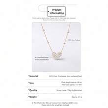 Yokizy Freshwater Pearl Heart Necklace S925 Silver 3-4mm High Luster Handmade Woven Daily Date Women Gift Style - Multicolor - View 5