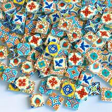 100/200g Bird & Floral Pattern Mosaic Glass Tiles, Mixed Random Assorted Glass Craft Materials For Handmade Arts, Home Decor Accents, Pendant Jewelry Making - AXYZ - View 6