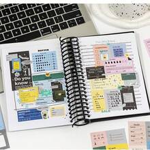 Schedule Tracking Stickers, Writable Daily Planner Stickers, Multi-Color Lined Memo Calendar Labels, Suitable For Daily Schedule Organization, Bullet Journal, DIY Photo Album, Office And Student Stationery Accessories - Reusable Sticker Book - View 7