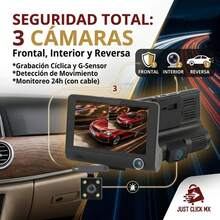 Car Dvr Camera 3 In 1 Front Interior Reverse Full HD - View 2