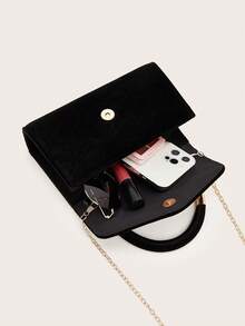 REMANLAND Women's Elegant Sparkling Evening Clutch, Luxury Party Bag, Unique Metal Handle, Formal Dress Bag, Bridal Essential Bag, Perfect For Parties, Weddings, Balls, Evening/Banquet, Can Be Matched With Wedding Dress, Formal Dress, Ball Gown, Birthday Dress, Party Dress, Perfectly Matches New Year Outfit, Perfectly Matches Women's Party Dress, Essential Wedding Supplies, Perfectly Matches Graduation Dress, Ball Gown, Party Ball Bag - Black - View 6