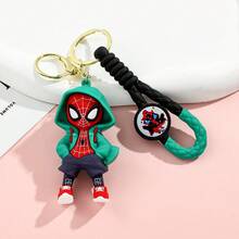 開學季 Disney 連帽蜘蛛設計鑰匙圈,多色 PVC 娃娃鑰匙環,背包掛飾,開學禮物,派對,聖誕禮物 - 彩色 - 查看 17