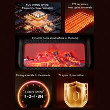 Hailicare Desktop Space Heater, PTC Ceramic Fast Heating, 2-Speed Fan, 4-Timer Settings, 2-Mode Ambient Light, Portable Fireplace Atmosphere Heater For RV, Home, Office, Christmas Gift - US A Type Plug(110-127V) - View 12