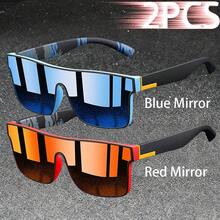 WSZ 2PCS Latest Fashion Vintage Square Sports Glasses Flat Frame Street For Unisex Eyewear For Choice For Outdoor Vacation And Daily Clothing Matching - 2PCSF766 - View 23