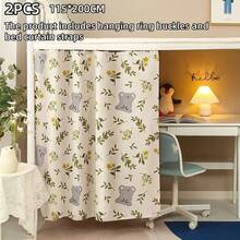 1pc Blackout Bed Curtain, Blackout Window Curtain Fabric, Bed Cover, Suitable For Student Dorms, Home, High School, University Privacy Blackout Curtain, Single Bed Applicable, Back To School Season, Bunk Bed Curtain - Multiple Styles - View 14