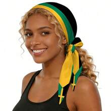 Head Scarf For Women - Fashion Silk-Like Neck Bandana Hair Wrap, Style Beautiful Accessory For DressSummer Sunscreen Accessories, Vacation - Multicolor - View 2