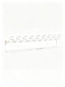 3/9 Packs Wall Mount Acrylic Jewelry Organizer With 8 Hooks, Multifunctional Hanging Jewelry Display Rack, Space Saving Storage For Necklaces, Bracelets, Earrings & Rings, Polished Plastic Decor Holder, Perfect Gift Halloween - Multicolor - View 3