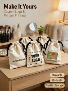 10pcs/25pcs Customized Pattern Drawstring Gift Bags - Gifts For Her/Him - Elegant Drawstring Closure - Personalized Pattern/Logo/Text Jewelry Bags - 6.3 X 3.94 Inch Medium Size, Perfect For Wedding Favors, Anniversaries - Multicolor - View 8