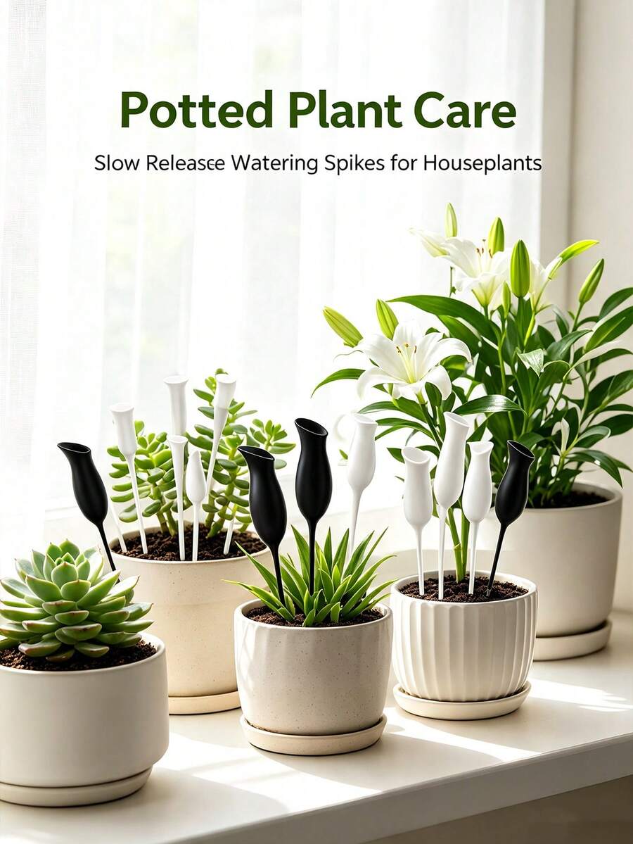 Self Watering Plant Pots, Automatic Drip Irrigation Planter, Cute Cup Design, Plastic Root-Fed System, Vacation Care Indoor Potted Flowers Houseplants, Home Office Desk Windowsill Decor, Gift For Plant Lovers - Multicolor - View 1