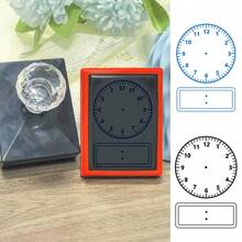 Hand-Writeable Clock Stamp For Time Recording, Educational Teaching Supplies, Clock Homework, Large Clock Stamp For Flashcards, Worksheets, Invitations And Time-Telling Activities - Crystal 4565 - View 2