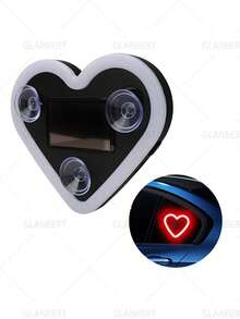 GLANBERT 汽車 LED 氛圍燈，可充電太陽能心形 LED 燈，6 種照明模式，浪漫汽車與戶外裝飾，適合情侶、女性、男性的理想禮物（搖晃即可在黑暗中亮起） - 太陽能+usb供電 - 查看 15