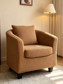 3-Piece Waffle Knit Bucket Chair Sofa Cover Set, Full Elastic Single Sofa Protector With Removable Seat Cushion And Decorative Pillow, Pet-Friendly, Non-Slip, Dust-Proof, Scratch-Resistant, Machine Washable - Multicolor - View 20