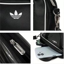 Adidas Clover Mini Bowling Bag Unisex Handheld Crossbody Casual Shoulder Bag 22cm*16cm*7cm - Black and White - View 9