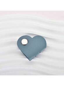 1pc Customized Gold Foil Leather Heart-Shaped Cable Winder, Multi-Color Earphone And Data Cable Storage Organizer - Multicolor - View 8