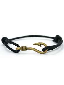 51Luckind Charm Fish Hook & Anchor Bracelet, Adjustable Double-Layer Milan Cord Bracelet, Unisex Nautical Adventure Accessory Gift - Fishhook Bracelet - View 32