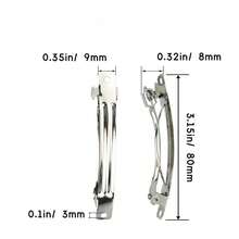 50pcs DIY Regular Minimalist Spring Hair Clips - Silver - View 2