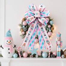 3 Rolls Pink Nutcracker Christmas Wired Edge Ribbon, Plaid And Stripe Holiday Ribbon For Wreath Bows, Christmas Tree Decorations, Gift Wrapping And DIY Crafts, 2.5 Inch X 4 Yards Each - C - View 3