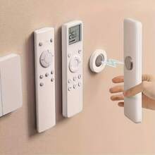 1PC Punch-Free Magnetic Wall Mount Remote Control Holder, No Drill TV Air Conditioner Remote Storage Organizer - Multicolor - View 1