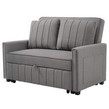 Sofa Bed Frame Grey Made Of Foam For Living Room And Bedroom - Dark Grey 2 Seat - View 10