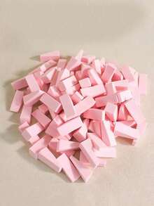 100/50pcs Disposable Triangular Sponge Puff Makeup Sponge Cushion Dry And Wet Dual-Use Nail Sponge Block Does Not Absorb Powder Beauty Egg Makeup Tools - Multicolor - View 11
