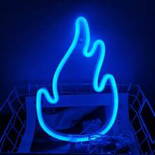1PC, LED Flame/Fire Light, Christmas, Halloween Decoration Light, Home, Bedroom, Room Wall Decor, Party, Holiday Atmosphere Light, Battery + USB Powered - Flame - View 5