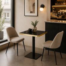 Dining Table Black Made Of Wood For Dining Room And Kitchen - 黑色 - 查看 1