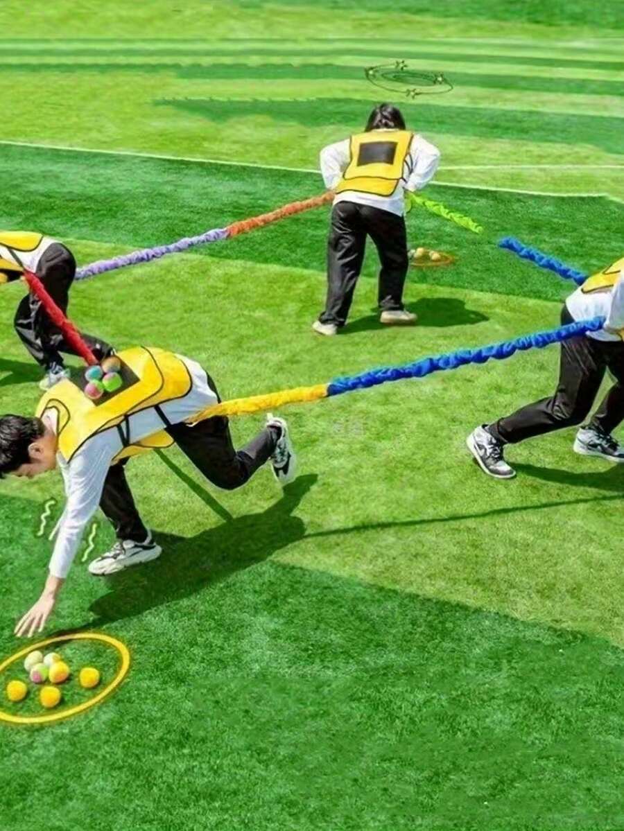 حزام خصر مرن متعدد الوظائف للياقة البدنية، مناسب للألعاب الجماعية وتدريبات القوة، ضروري للرياضات الداخلية والخارجية، ألعاب تفاعلية لبناء الفريق، مسابقات جماعية ممتعة وأدوات تفاعلية للتدريب البدني - متعدد الألوان - مشاهدة 1