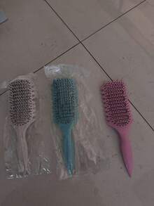 1/2/3pcs Portable Curling Brush, Nylon Bristles, Suitable For All Hair Types, Easy To Detangle And Add Volume - Multicolor - View 17