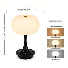LED Touch Wireless Night Light, USB Rechargeable, Touch Sensor, Adjustable Brightness/Color Temperature, Modern Creative Mushroom Design, Portable Desk Lamp, Soft Eye-Protecting Light, Perfect For Decorating Living Room, Bedroom, Entryway, Dining Room, Ideal Gift - Desk Lamp - View 11