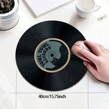 1pc Cute And Funny Mouse Pad With Vinyl Record Cat Pattern Design, Round Desk Mouse Pad, Small Portable Mouse Pad With Non-Slip Rubber Base, Suitable For Laptop Office, Suitable For Girls And Boys, Suitable For Office, Home, Study And Gaming - View 14