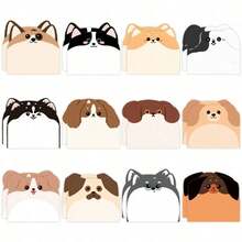 240 Sheets (20 Sheets*12 Books) Cute Cat, Dog And Other Animal Pattern Shaped Sticky Notes, DIY Scrapbook Decoration, Writable Self-Adhesive Reusable Memo Paper; Super Sticky; Office, Home, School, Meeting Memo Sticky Notes - 240 Sheets / 12 Packs - View 10