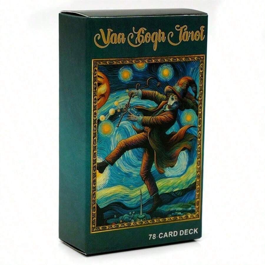 Van Gogh Tarot Cards Mysterious Tarot Cards Fortune Telling Game Cards Party Gathering Game - Mint Blue - View 1