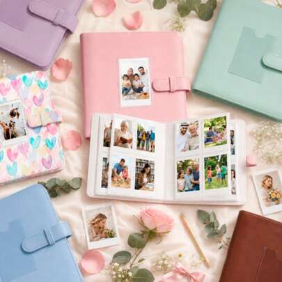 1pc 272 Pockets Photo Album Suitable For 2x3 Inch Photos, Fit For Fujifilm Instax Mini Film Album Collection Book