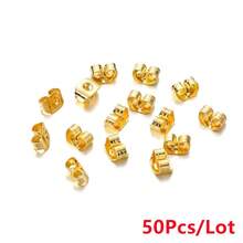 WGRXIRANYKM 10/50/100pcs/Lot Earring Studs Backs Stopper Scrolls Ear Post Butterfly For Jewelry Making DIY Blocked Caps Earring Backs Stoppers Ear - Ear Plug - View 11