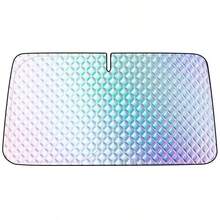 1pc Glowing Laser Silver Plated Car Front Windshield Sunshade, Reflective Heat Insulation UV Protection Sunshade, Foldable Waterproof Fabric Block UV Rays, Universal For Sedan SUV MPV Car Interior Summer Sun Protection Accessory - A - View 6