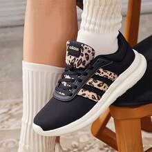 Adidas New LITE RACER 4.0 Women's Running Shoes, Lightweight And Comfortable With Shock Absorption - Black/Tan - View 6