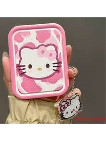 SANRIO Official Licensed Hello Kitty 2-In-1 Mirror & Comb Set, Durable Wavy Edge ABS Material, Adjustable Hinge, Anti-Slip Design, Portable, Suitable For Daily Use And Outdoor Travel - A - View 13