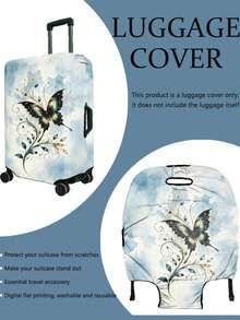 1PC / Flat Print Design / Luggage Cover (Only Luggage Cover, Not Including Luggage Case) / Suitable For 20 To 28 Inch Luggage / Made Of Thickened Fabric / Essential Accessory For Your Travel And Checked Luggage - Multicolor - View 24