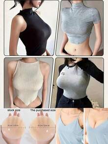 Reusable Ultra‑Thin Silicone Nipple Covers, Self‑Adhesive Seamless Breast Petals For Wedding Dresses, Swimwear - Multicolor - View 2