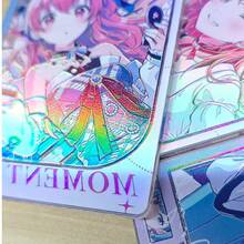 PJSK Anime Academy Photocard Holder Keychain, Cute Anime Girl Transparent Card Cover With Bead Chain, Bag Pendant Photo Protector Collectible Fan Gift - Multicolor - View 2