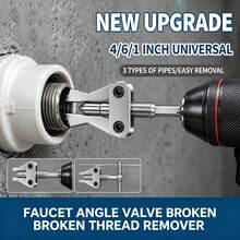 New All-In-One Broken Screw/Pipe Extractor (Fits 1/2", 3/4" And 1" Sizes) – Essential Tool For Repairing Faucets And Angle Valves (Compatible With Power Drills); Dual-Head Extractor For Removing Damaged Or Stripped Screws - A - View 4