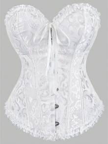 Women's Plus Size Court Style Corset Top, Waist-Cinching Body-Shaping Bustier, Sexy Jacquard Vintage Corset Top, Suitable For Wedding, Party, Halloween Costume, Role Play - Multicolor - View 43