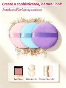 Set Puff Bedak Tabur 5/10pcs, Spons Bantalan Bedak, Set Beludru Kristal Super Lembut, Spons Bedak Tabur Lembut Ramah Kulit, Alat Rias, Perlengkapan Perjalanan, Nilai Terbaik - MultiWarna - View 2