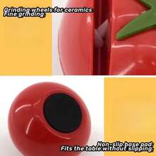 Cartoon Tomato Shaped Mini Knife Sharpener, Portable Sharpening Stone, Scissors Sharpener, Kitchen Gadget, Kitchen Supplies - Multicolor - View 6