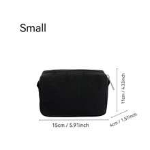 Premium Nylon Waterproof Makeup Bag For Women, Large Capacity Portable Travel Toiletry Storage Pouch, Versatile Black - Black - View 14