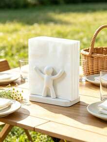1pc Creative Hugging Figure Napkin Holder, Christmas Tabletop Decor, Christmas Holiday Table Decor Napkin Holder, Unique Home Decor Gift, Suitable For Christmas, Halloween Holiday Decoration, Home, Cafe, Restaurant Decorative Tabletop Accessory, Kitchen Essential - Multicolor - View 11