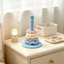 3D Printed Star Multi-Layer Hair Accessory Storage Rack, Suitable For Hair Ties, Hair Clips And Jewelry. Durable Desktop Storage With Star-Shaped Base. Space-Saving Home Decor Bathroom Accessory Vanity Storage, Desktop Jewelry Tower. - Multicolor - View 7