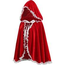 1 Set Jubah Berkerudung Merah, 100/80/60cm, Hiasan Renda Hitam, Jubah Little Red Riding Hood, Cocok Untuk Cosplay Halloween, Kostum Gaya Gotik, Karnaval, Pesta Topeng, Pesta Natal Dan Pertunjukan Panggung - MultiWarna - View 6