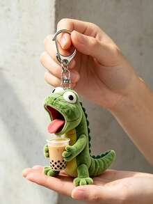 Lizard Pattern Keychain, Multiple Styles Available, Party Pendant, Multi-Functional Keychain Decoration, Phone Charm, Backpack Charm, Key Charm, Car Charm, Party Fashion Accessory, Fun 2D Acrylic Accessory, Suitable For Backpack, Bag, Car Key Charm And Daily Use, Great Choice For Couple Gifts And Party Supplies - Multicolor - View 3